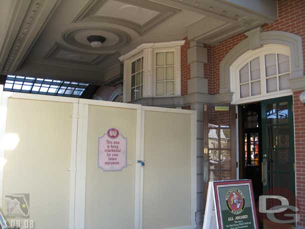 Some work being done at the Main Street Train Station.