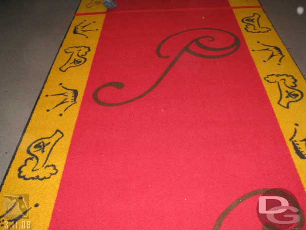 A red carpet for the arriving guests