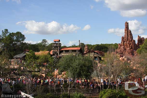 A couple great shots from the riverboat while passing by Big Thunder