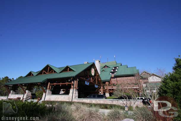 To close with a shot of the Wilderness Lodge.