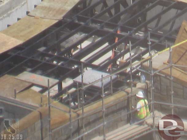 There are now temporary boards on the steelwork