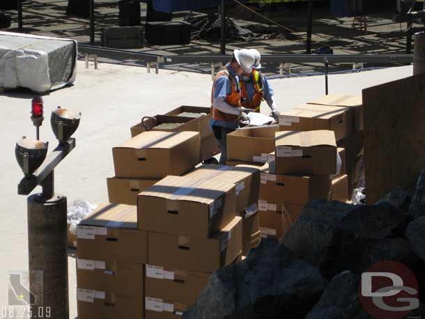 Boxes stacked up near the Zephyr