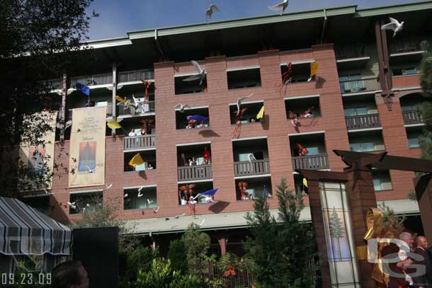 Cast members filled the balconies