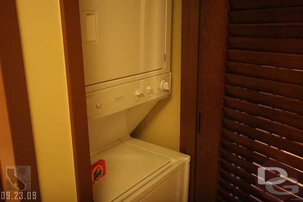 The vacation homes also have a washer and dryer.