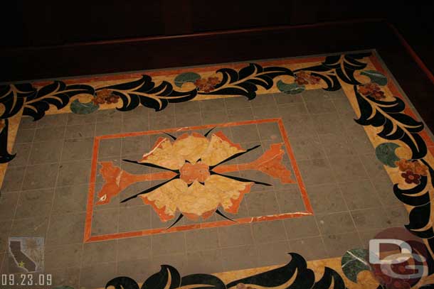 The elevator floor...