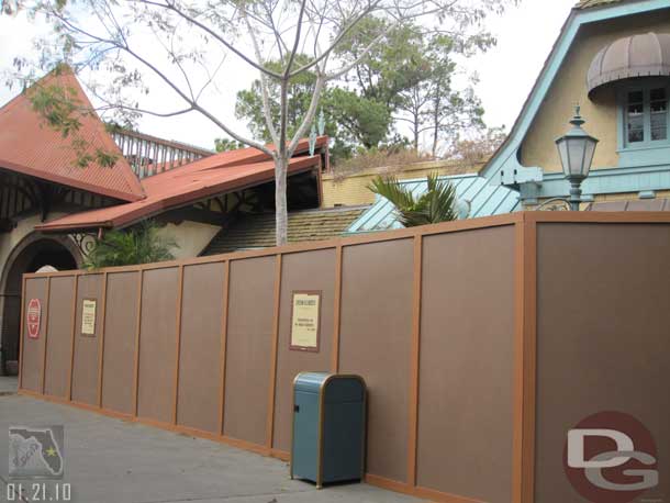 Some walls up in Adventureland.