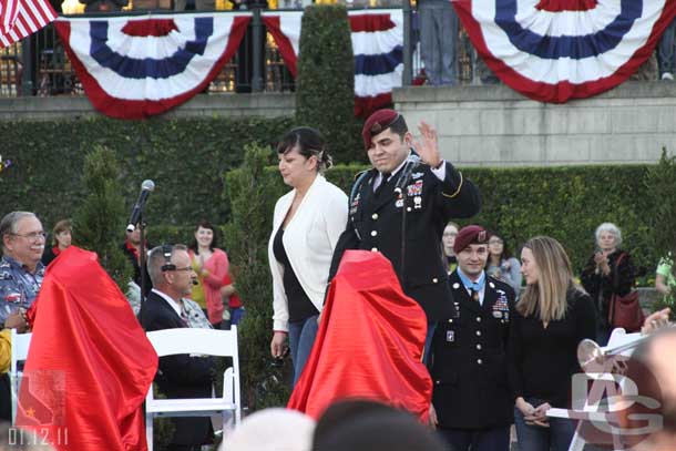 Silver Star recipient Staff Sgt. Erick Gallardo and wife Jacqueline