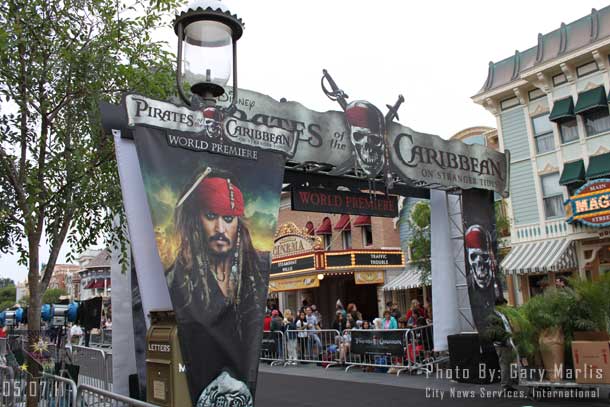 Main Street was turned into a long black carpet for the event.