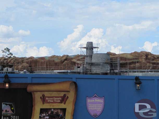 Over to the Little Mermaid now.  The castle in the foreground and rock work in the background.