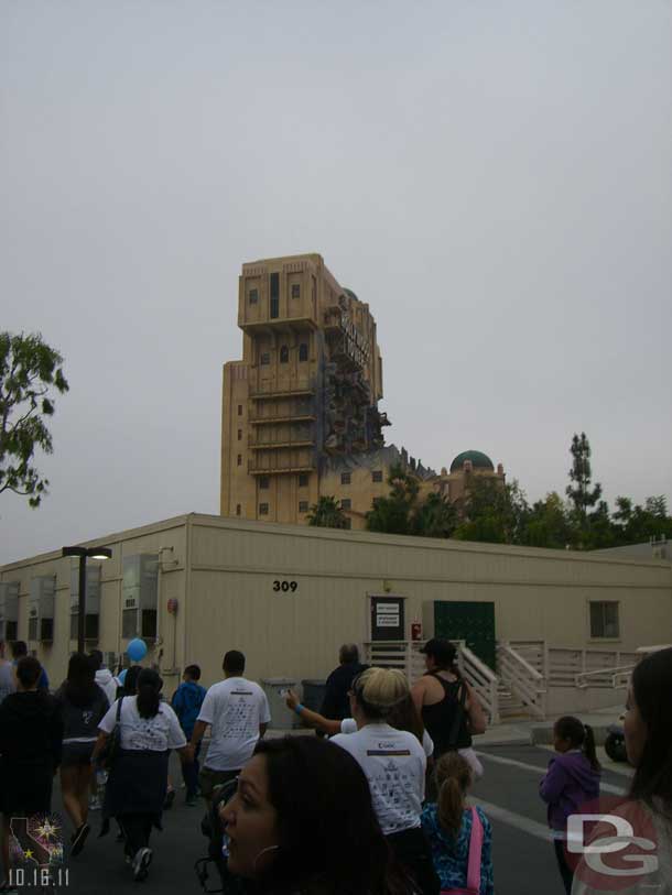 To help you orient yourself.  Heading around Backstage near Tower of Terror to enter the park.