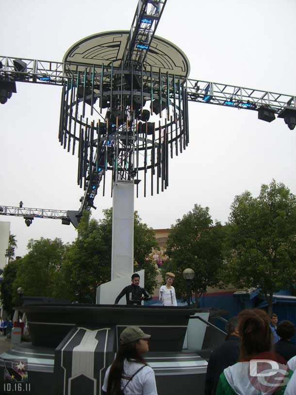 A DJ and some dancers out at ElecTRONica.