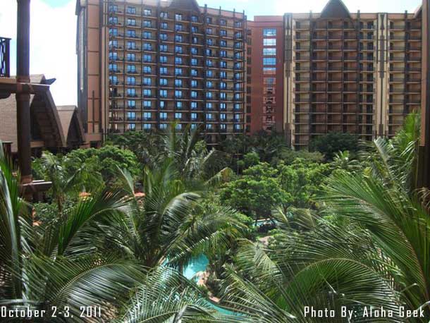 Looking over the pool area.