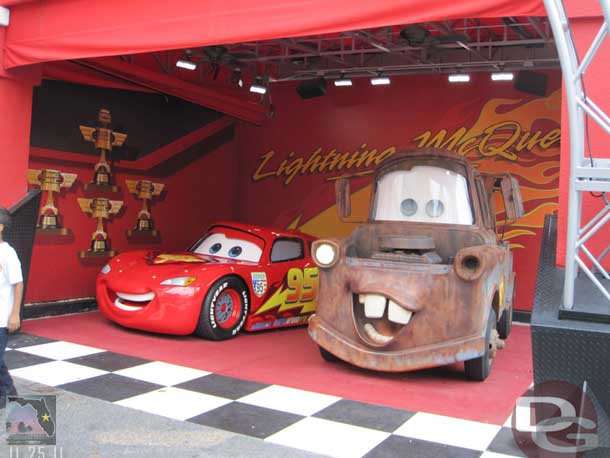 Lightening and Mater out on the Backlot for pictures.