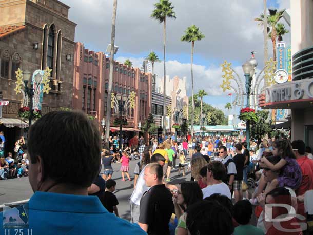 A flash mob on Hollywood Blvd, led by a Citizen of Hollywood it appears.