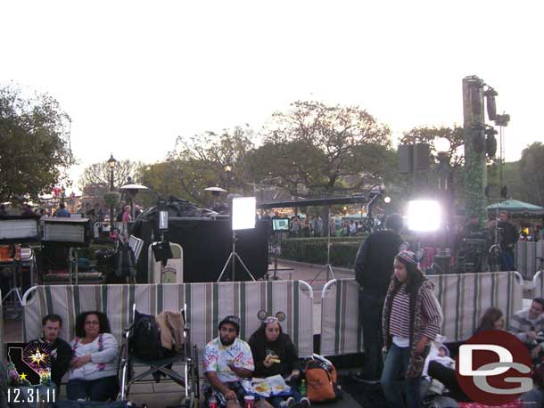 Lights and camera gear.  Univision was broadcasting from the park.  Not sure if this was part of their gear or something else.