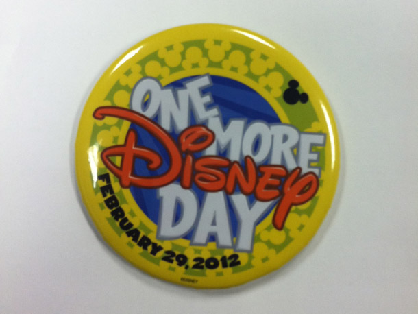Throughout the day Disney distributed buttons.