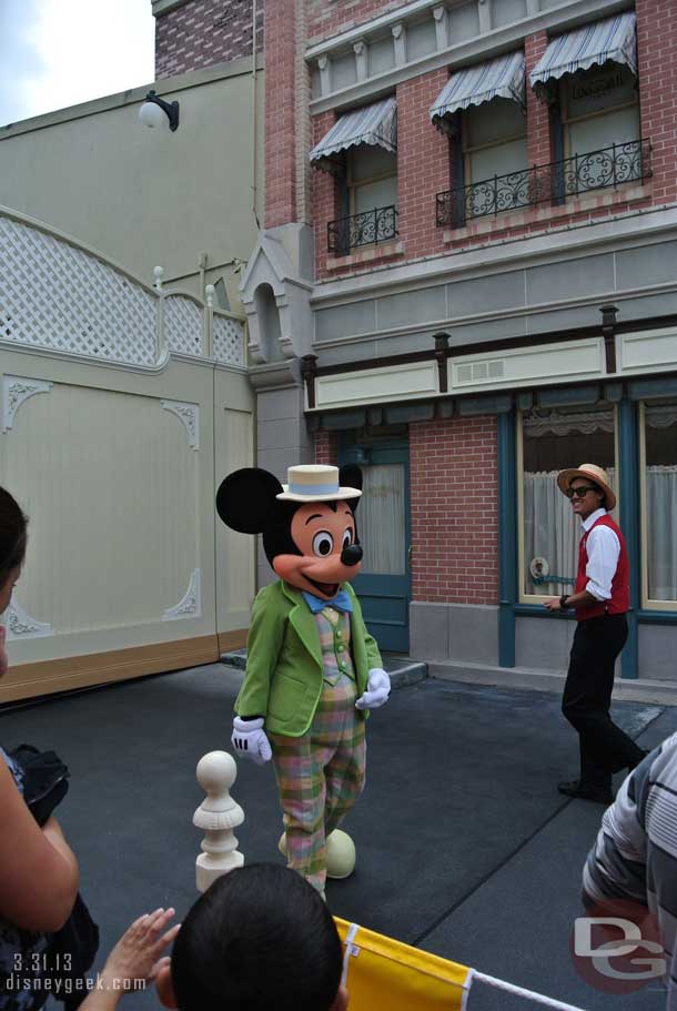 Mickey in his spring outfit.