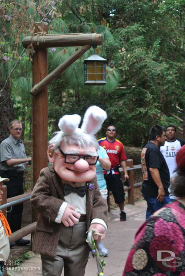 Over at DCA in the Redwood Creek Challenge Trail the gang from up with into the Holiday spirit, here is Carl sporting his rabbit ears.