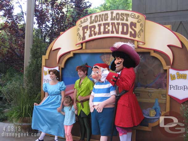 Captain Hook, Mr Smee, Peter Pan, and Wendy Darling from Peter Pan