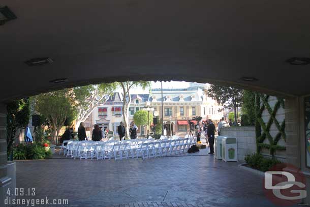 The West (Left) tunnel was blocked off for the ceremony.  