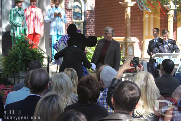 Mickey unveils a replica for the family to have.