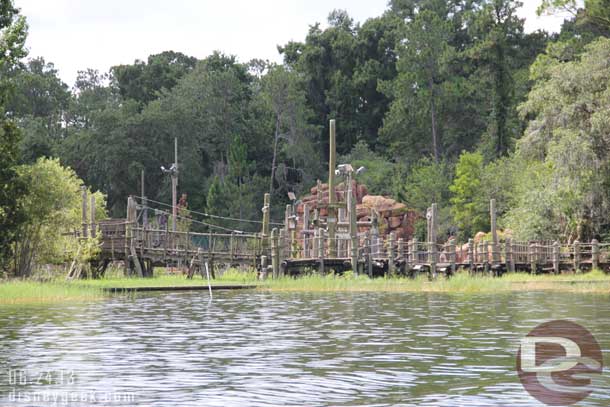 The following day they took a boat out on the Seven Seas Lagoon and Bay Lake.  Here is a look at River Country.