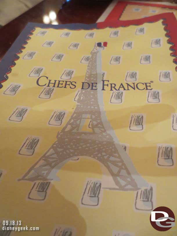 Lunch was at Chefs De France