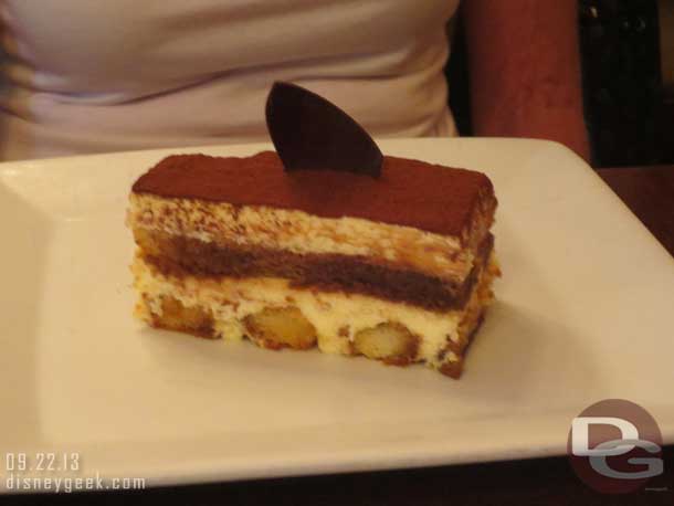 And for dessert - Mocha Tiramisu