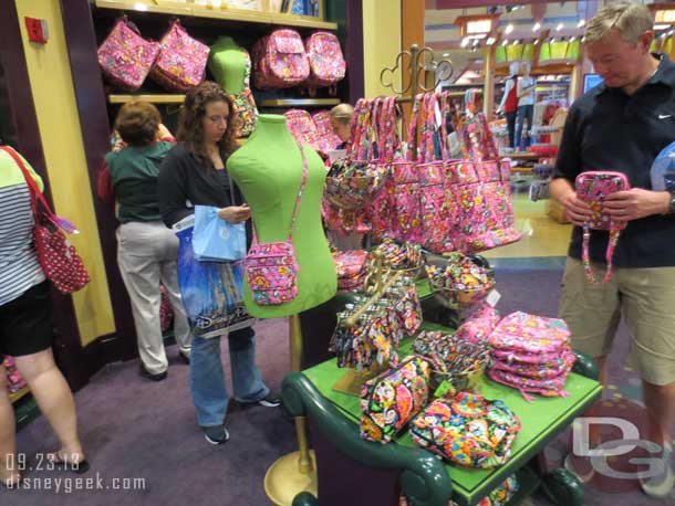 The new Disney collection by Vera Bradley debuted on the 21st at WDW.  