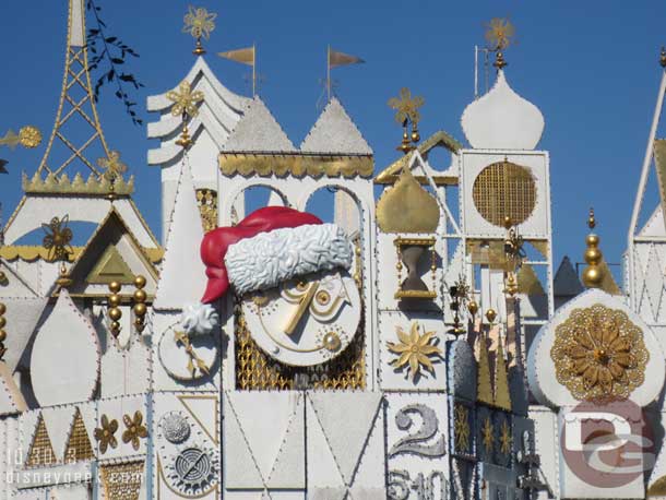 Small World is closed as they decorate for the Holiday version.