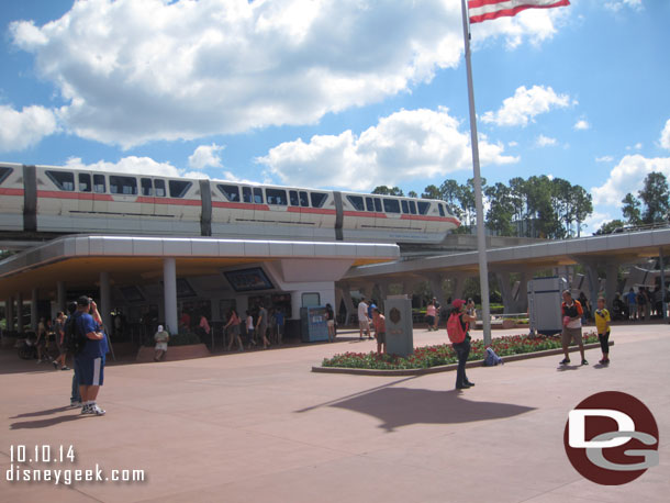 Arriving at EPCOT.