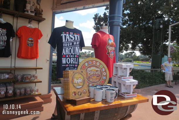 Some merchandise as they made their way to World Showcase.