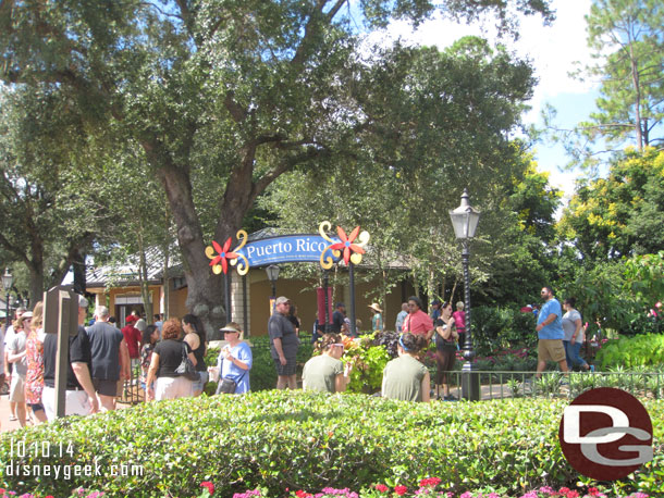 Puerto Rico was set up on the Rose Walk.