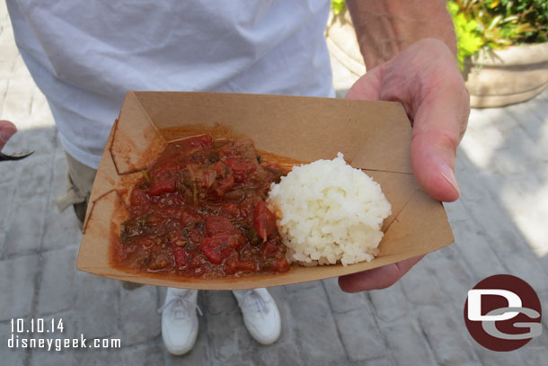 Carne Guisada con Arroz Blanco