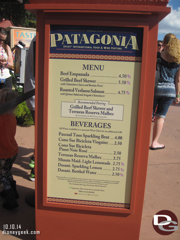 The Patagonia marketplace menu -- This Marketplace is new for 2014