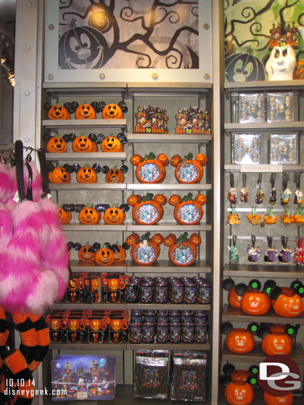 Walking through Mouse Gear a check of the Halloween merchandise.