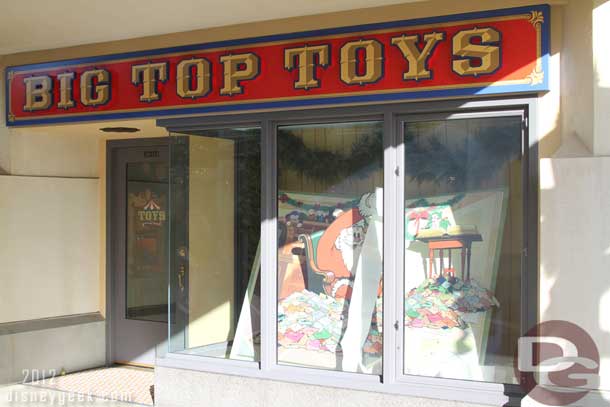 The Big Top Toys Christmas window.