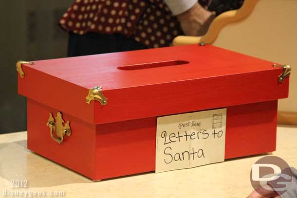 Plus a box for letters to Santa near the register.