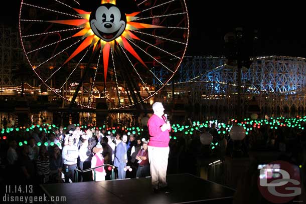 Steve Davison, Vice President, Parades and Spectaculars for Walt Disney Creative Entertainment, and a leader on the World of Color team took the stage to introduce the new show.