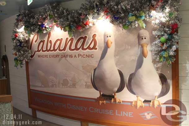 That wraps up the first day and a tour of the Disney Dream Christmas decorations.