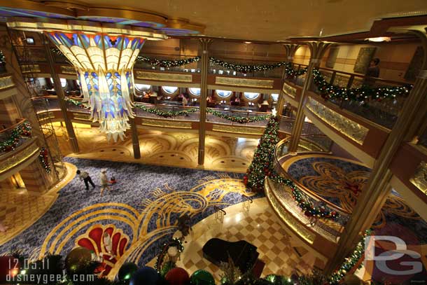 The Lobby Atrium taken from Deck 5.