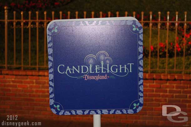 The annual Candlelight Ceremony at Disneyland traditionally has taken place on Main Street USA two nights a year.  In 2012 they expanded to 20 nights.