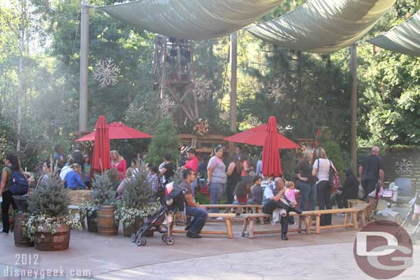 Santa had his own queue and seating area in the far corner of the arena.