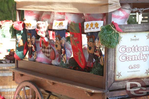 Even the cotton candy cart received some decorations.