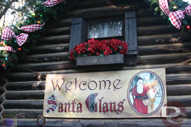 Santa is available for photos in the cabin most of the day.