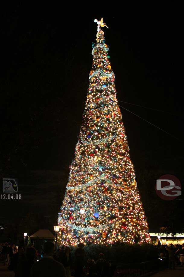 We start off at EPCOT.  This is the main Tree as you head to World Showcase