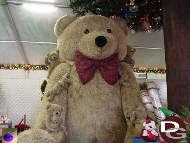 A giant teddy bear.