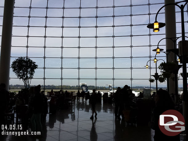 My lunch view at the Seattle airport.