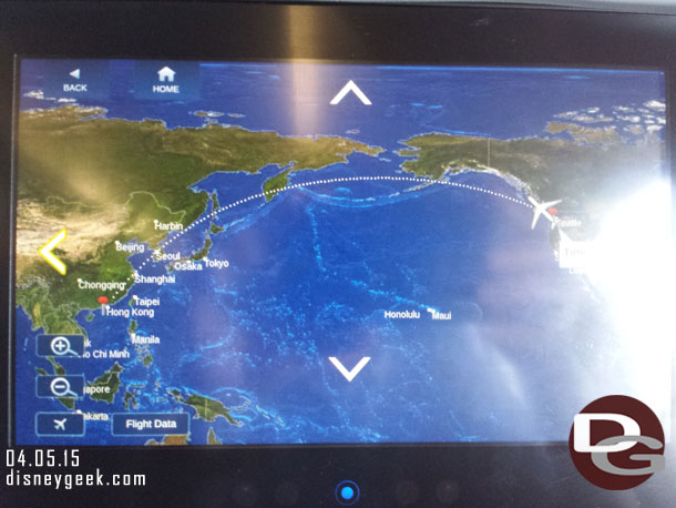 Our flight path.