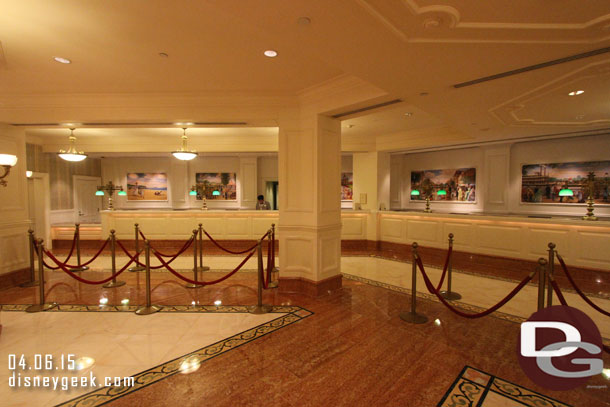 The front desk area.